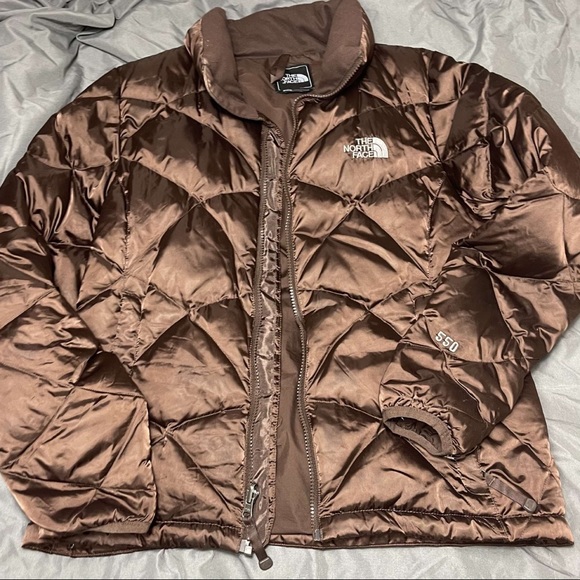 The North Face Brown Puffer Jacket - Picture 1 of 13